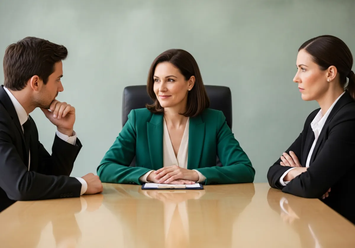 Reunião entre consultor financeiro e cliente